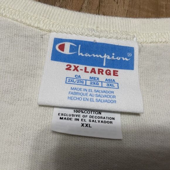 Champions Women’s Size 2XL T-Shirt Ivory Green Roses? Logo - Picture 4 of 5